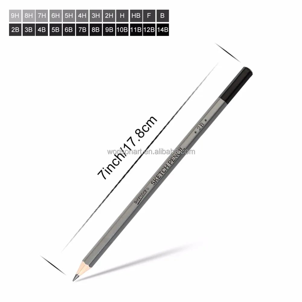 artist 12pcs/set graphite 4h-12b professional sketch