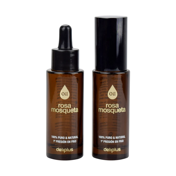 Empty Refillable 30ml 50ml 60ml Brown Glass Toner Bottle Screw Pump Sprayer Type Perfume Bottle