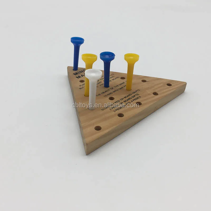 Triangle Peg Game Peg Solitaire Game Wood Peg Board Game -  Portugal