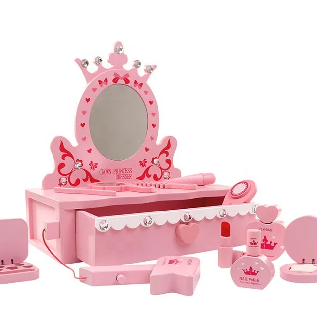 Подарочный маленький деревянный игрушечный столик для девочек