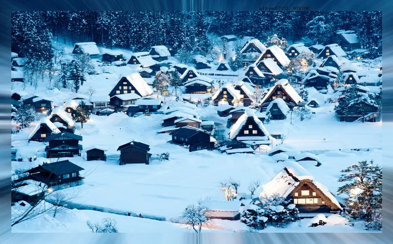 クリスマスLEDライトアップキャンバス写真サンタクロースお祝い雪