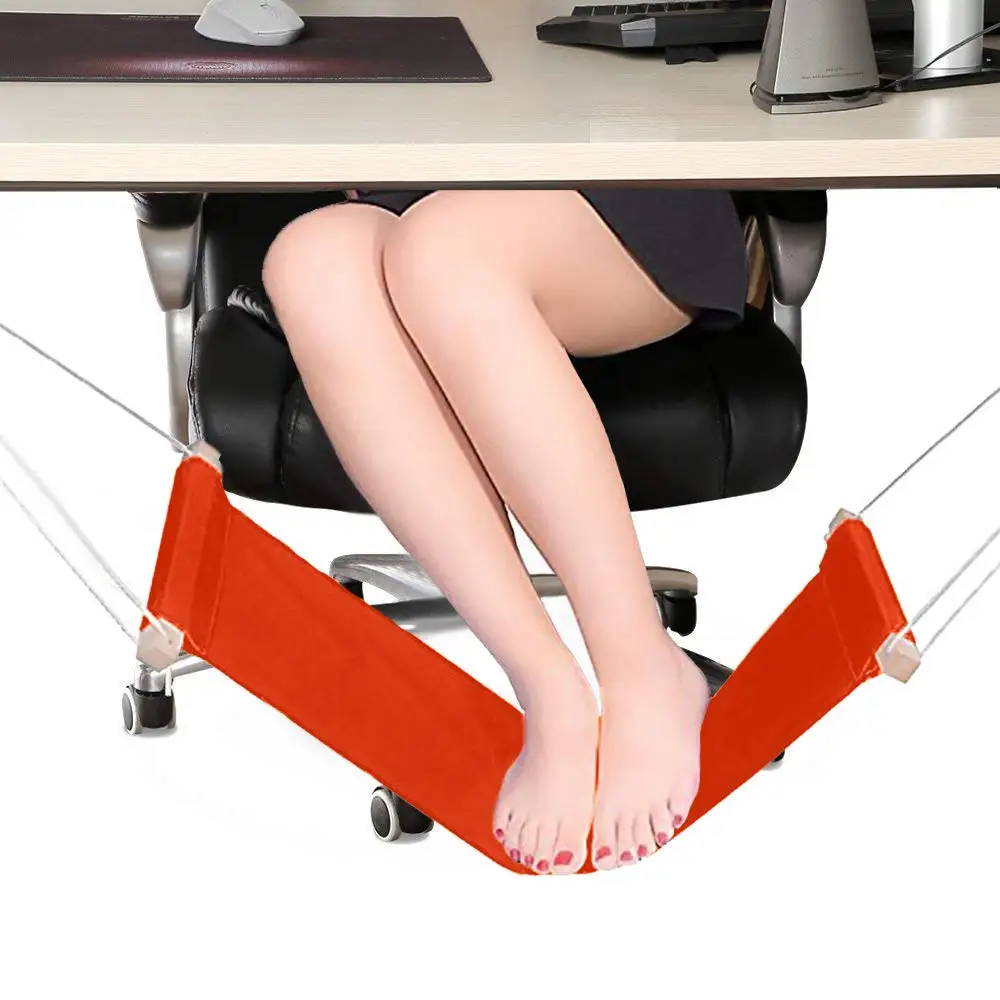SMAGREHO Portable Adjustable Mini Office Foot Rest Stand Desk Foot Hammock