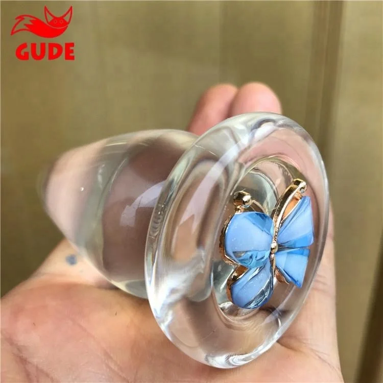 Alibaba.com: Cute Butterfly Glass Anal Plug 1-piece sex toy : CE, BV, ISO  certified for authentic quality and suitable for OEM orders.