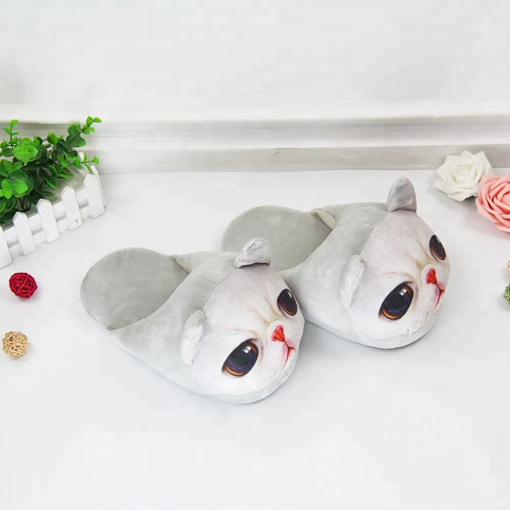 
soft plush Winter cartoon style customized lovers indoor slippers kids hotel shoes 