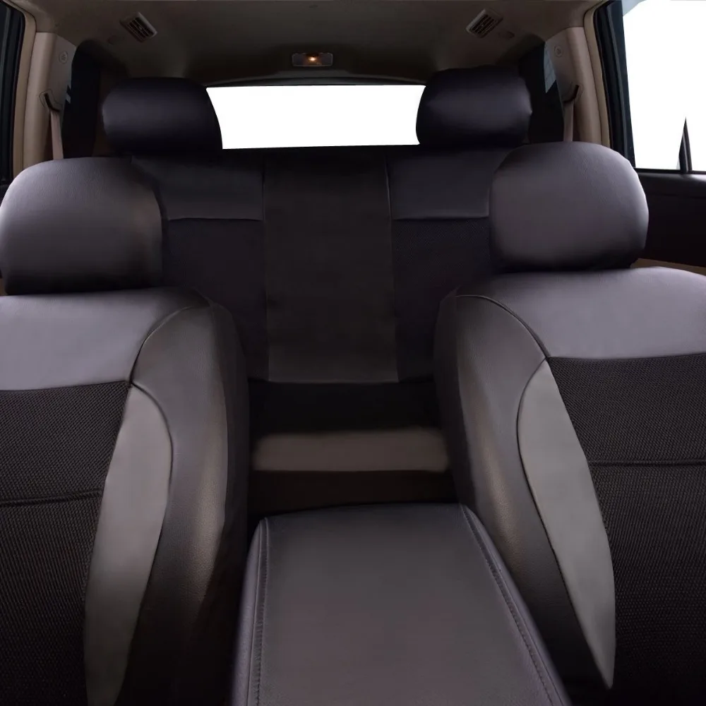 Universal Mesh Fabric PVC PU Pure Half Leather Car Seat Cover