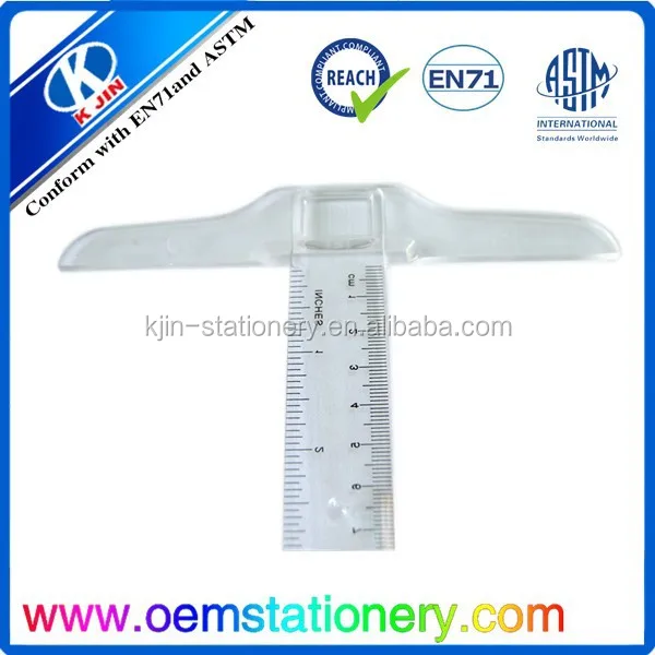 1pcs T Square Ruler 30cm Plastic T Shape Ruler Clear Transparent  Measurements Straight Ruler Measure Tool