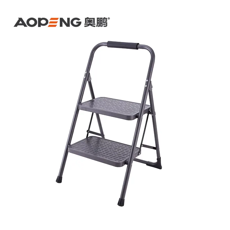 2 Steps Folding Step Stool  with Steel Tube Ladder