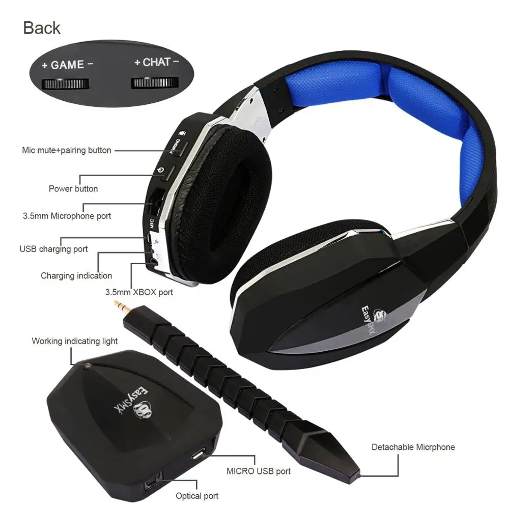 wireless gaming headset for xbox and ps4