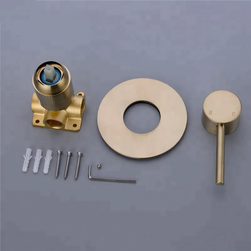 
Круглый смеситель для душа, смеситель из твердой латуни, регулирующий клапан, настенный смеситель, клапан, черный/хром/матовый золотой 