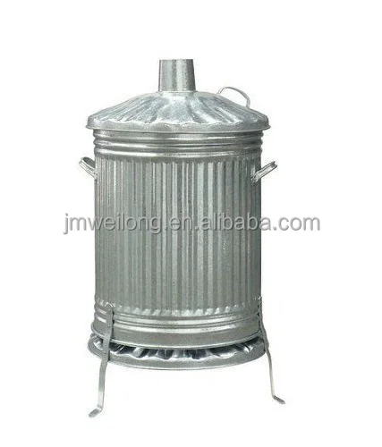 90L Galavanized Paper Waste Garden Burner Rubbish Fire Bin