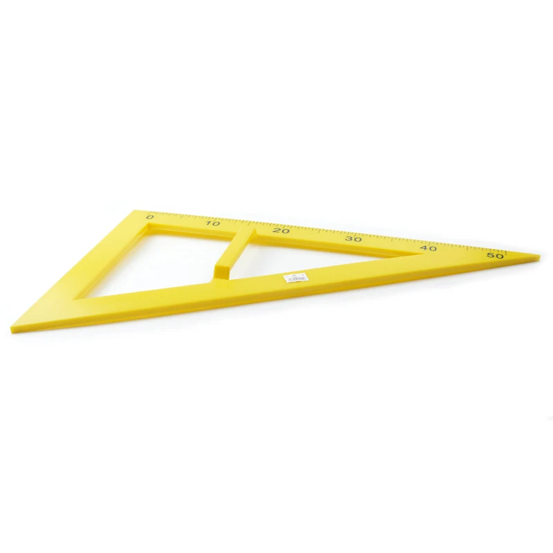 Triangular Ruler School Math Geometry Set Educational Plastic Customized for Teachers OEM Yellow One OPP Bag Ruler 30 Cm Plastic