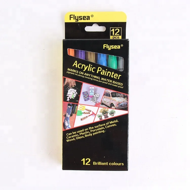 Flysea 0 5ミリメートルextra Fine Point 12 Colors Water Based Rock Painting Ceramic Acrylic Paint Pens Buy アクリルペイントペン 子供ペイントペン ボディペイントペン Product On Alibaba Com