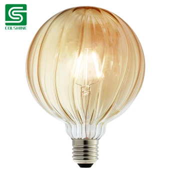 LED organic style filament coloured glass bulb