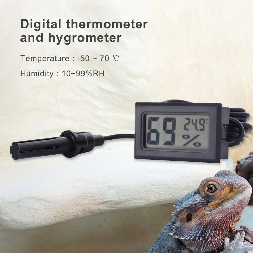 Mini LCD Digital Thermometer Hygrometer Fridge Freezer Temperature Humidity  Meter White Egg Incubator