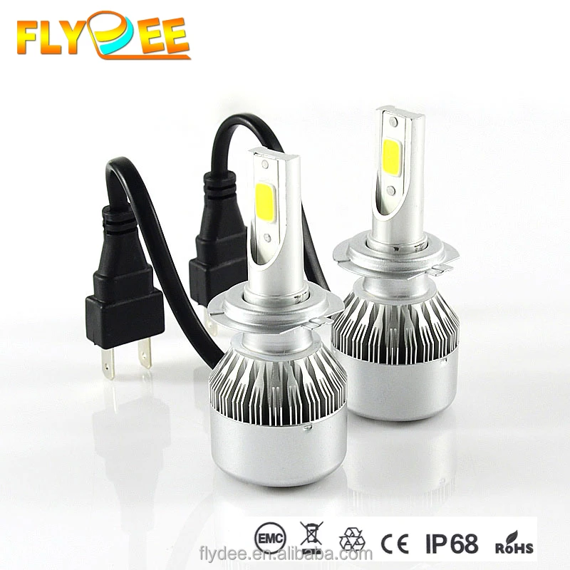 C6 Cob Chip Led Headlight Without Changing Wireless H13 12v 36w H4 H1 9004 9012 C6 Led Headlight Cob Famous Cars Taxi Lamp