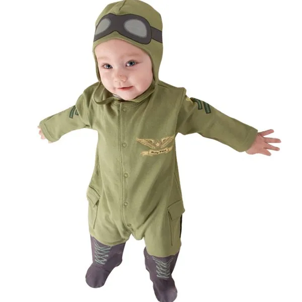 новый симпатичный великолепный пилот ребенка младенческой костюм kigu kk277 бесплатная доставка