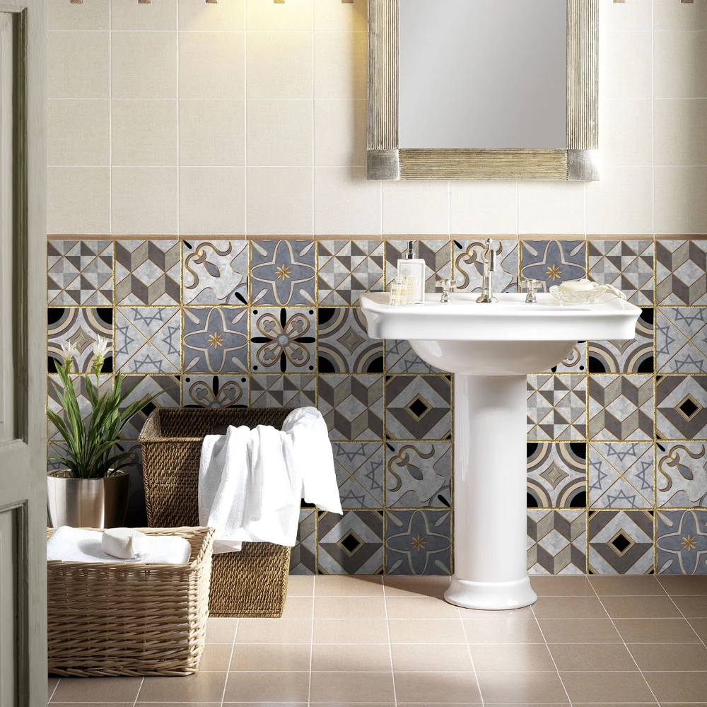 
 Европейский дизайн, водостойкая наклейка на пол для кухни, ванной комнаты  