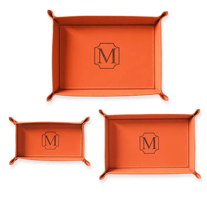 Индивидуальный роскошный небольшой складной Кожаный Подарочный лоток для ювелирных изделий