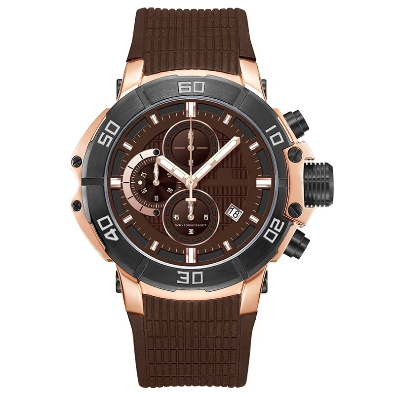 2018  Luxury Mens Sports Digital Watch Stainless Steel Back Multifunction Watch with Water Resistant