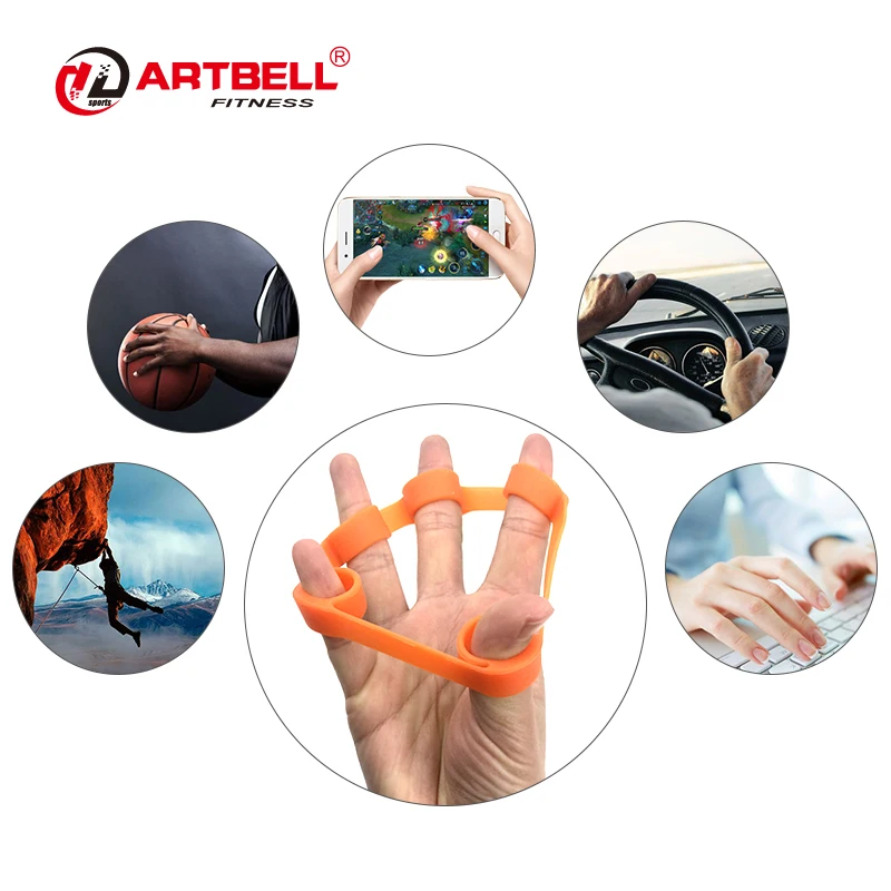 
Силиконовый растягиватель пальцев, тренажер для пальцев, эспандер с различной прочностью, ручной захват, набор прочности для запястий 