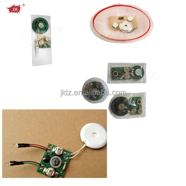 Programmable recordable sound module musical chip for greeting cards and toys