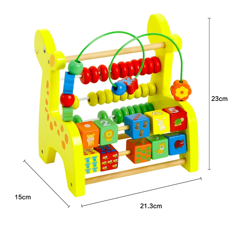 Детские игрушки новый стиль Обучающие деревянные игрушки олень стиль Абакус с круглыми бусинами игрушки