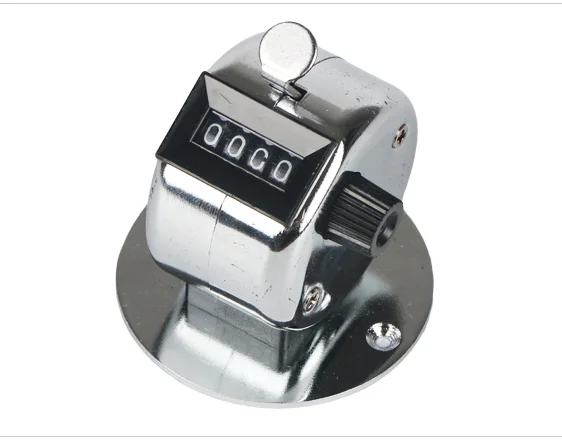 four-digit metal shell hand tally counter