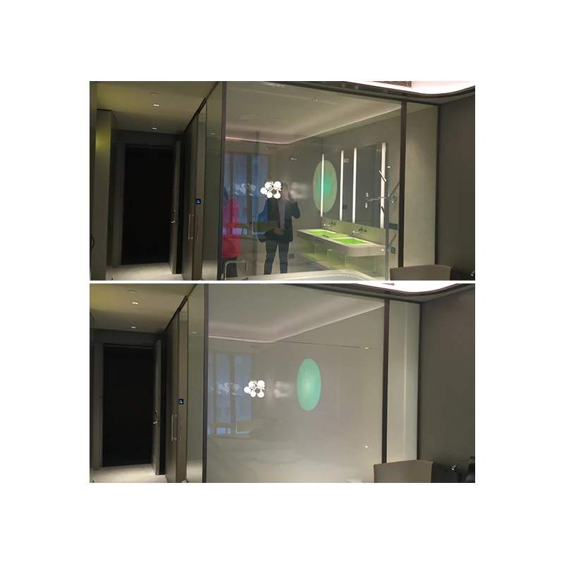 Transparent Smart Window Electric Switchable Privacy Glass Solid Hollow for Hotel Decoration Factory Price PDLC Smart Glass