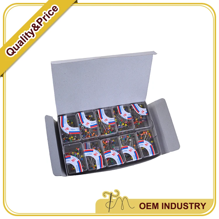 
 Assorted Colorful Pearl Ball Head Straight Pins  