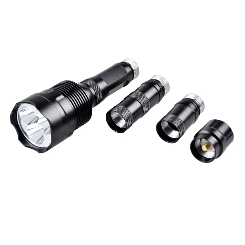 3000lm cree xm l t6 led rechargeable flashlight torch Ultra-Bright Flashlights, 2000 Lumens XML-T6 Tactical Flashlight, Zoomable Adjustable Focus, IP65 Water-Resistant, Portable, 5 Light Modes for Indoor and Outdoor,Camping,Emergency,Hiking (1 Pack) meter beam in a rugged Heavy Light Torch - 3X
