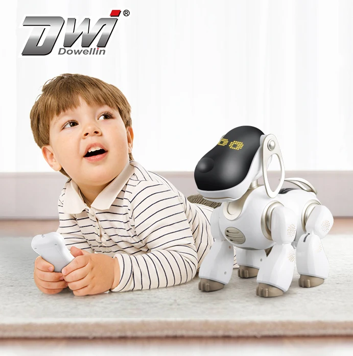 DWI Dowellin Infrared Remote Control Kids Friend AI Chip Robot Dog with Programming