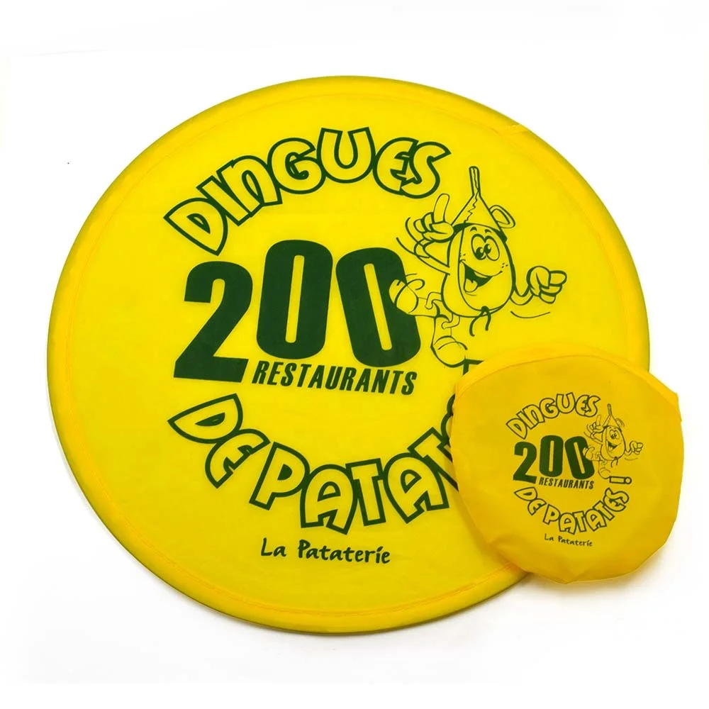 Custom Portable Nylon Folding Hand Fan Flying Disc with Logo