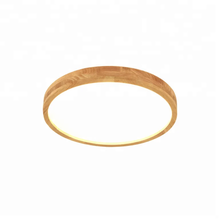 New Decorative 5 cm Thicker Led Wood Ceiling Light Indoor Restaurant Ceiling Hanging Lamp Light Fixture for Home