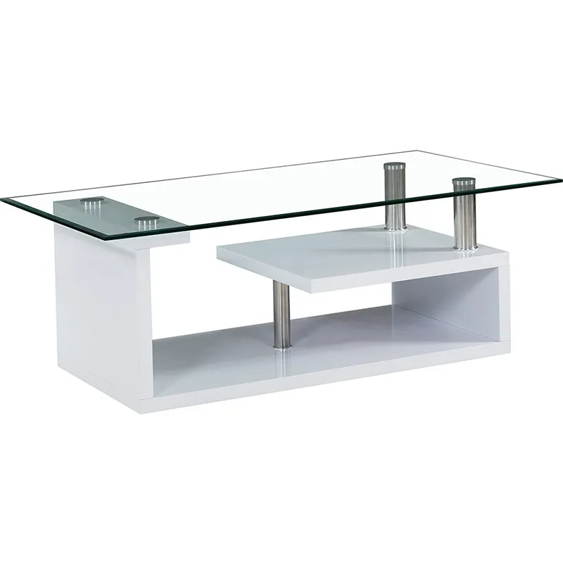 Modern Living Room Furniture Clear Glass Coffee Table Centre Table Sofa