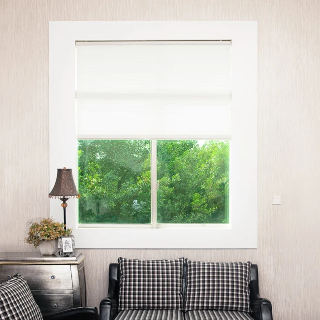 Звукопоглощающие тепловые оконные сотовые жалюзи, беспроводные сотовые жалюзи из ткани для гостиной