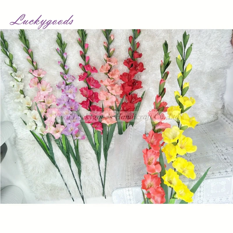 Lf657 Luckygoods背の高い花瓶グラジオラス結婚式の花と長い茎の卸売 Buy グラジオラス結婚式の花 背花瓶結婚式の花 人工 グラジオラス花 Product On Alibaba Com