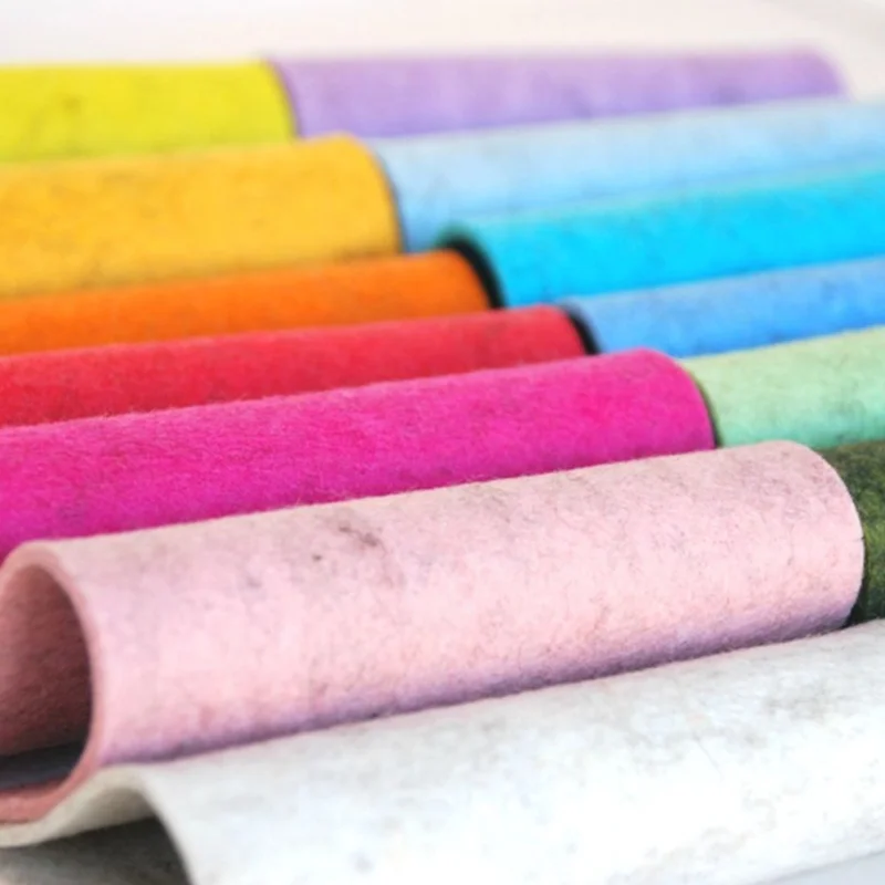 Нетканый 100% шерсть 3 мм 5 мм игольчатая шерстяная войлочная ткань