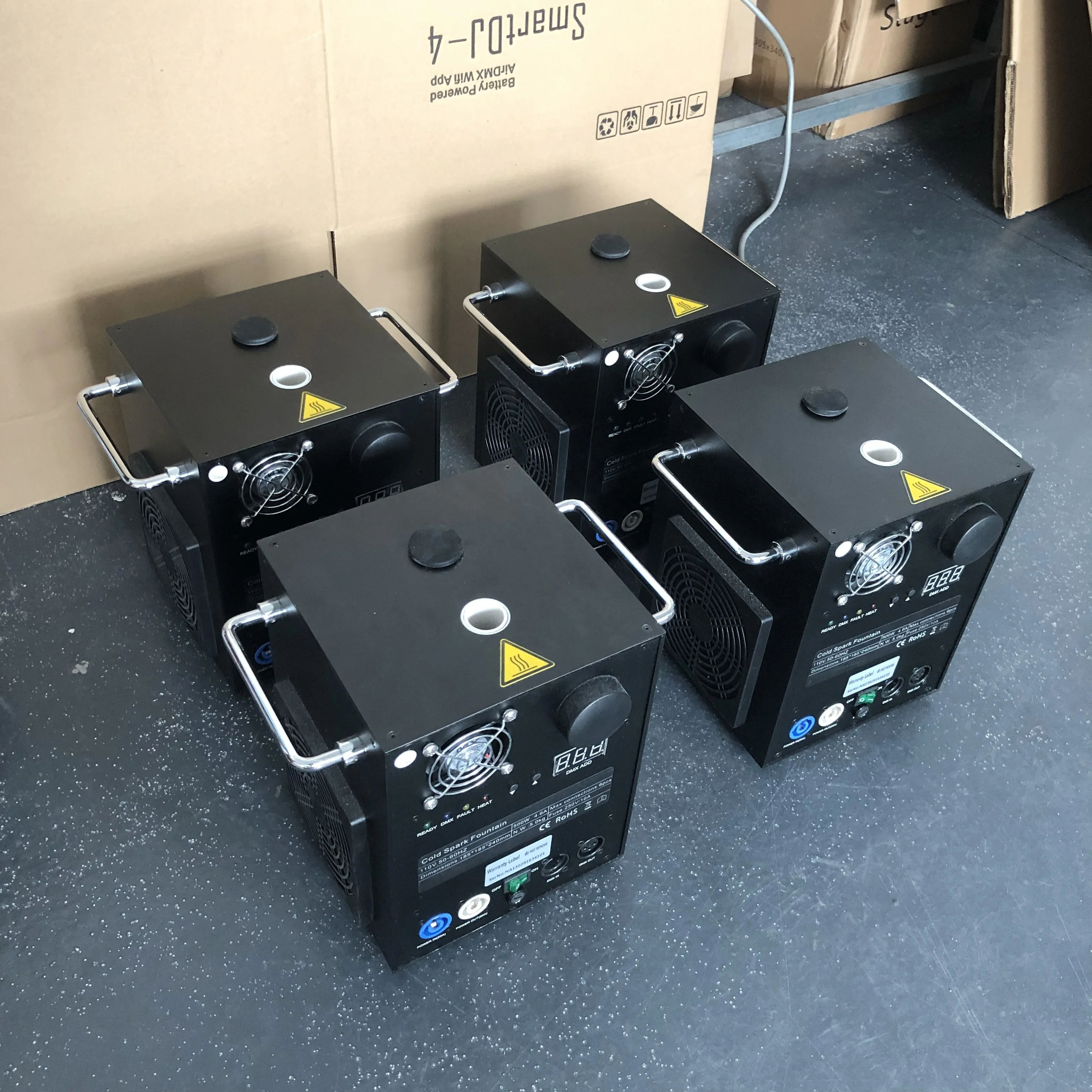 650W DMX Mini Spark Machines with IR Remote Controller for Events Djs