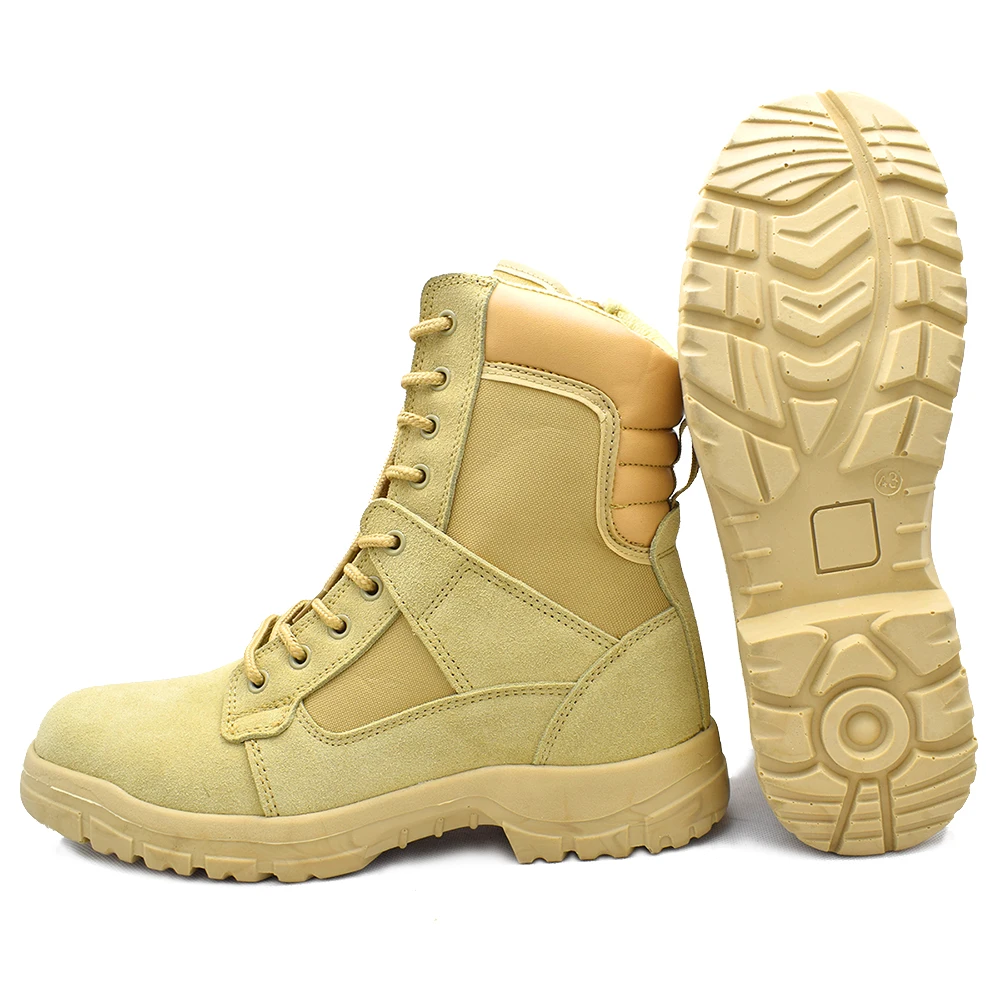 military desert boots with zipper
