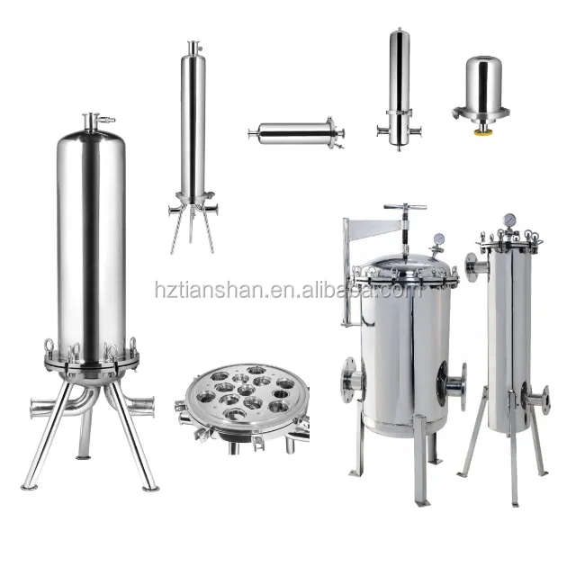 Sanitary Grade Cartridge Filter Housing For Wine Filtration Machine