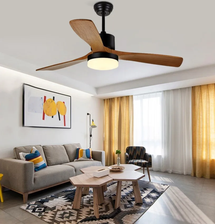 Dekorative Beleuchtung Holzflgel-Deckenventilator mit Lichtern Japanischer  Typ Bambus-Deckenventilatoren mit LED-Licht