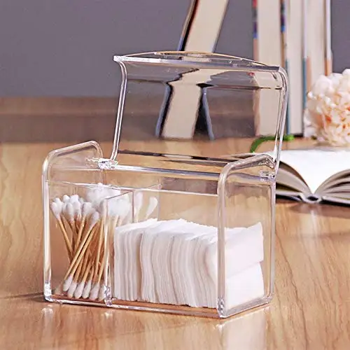 Rebrilliant Cotton Swab Holder Bathroom Organizer Acrylic