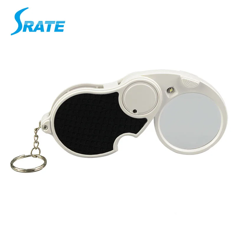 NO.6901C1折りたたみ式キーホルダー拡大鏡ジュエラールーペLED