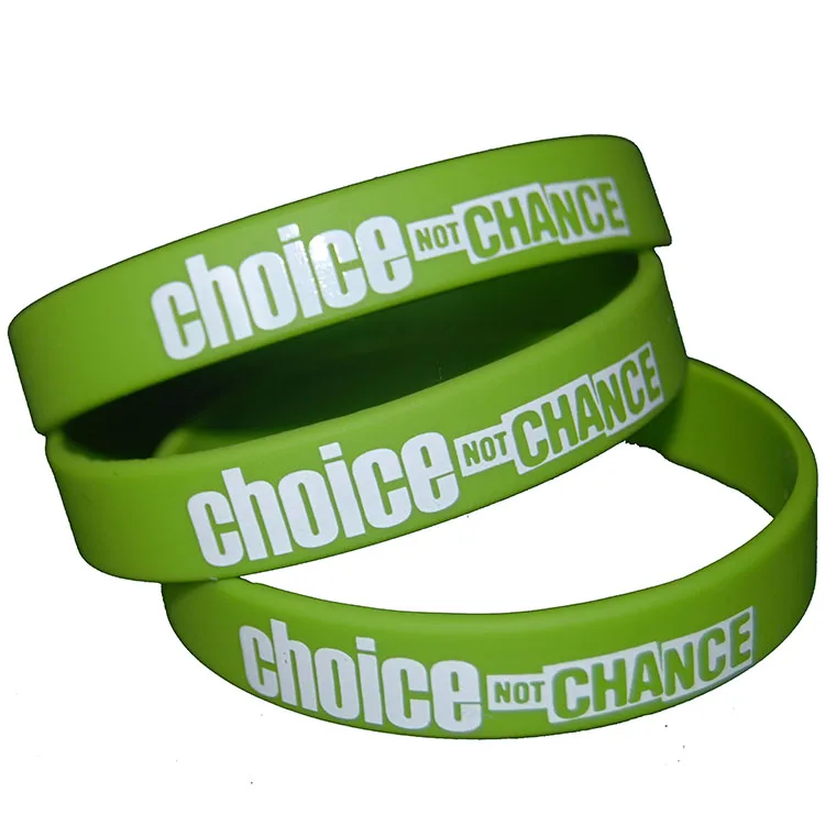 Cheapest Custom Print Debossed logo Text Color Size Glowing in the Dark Silicone Bracelet