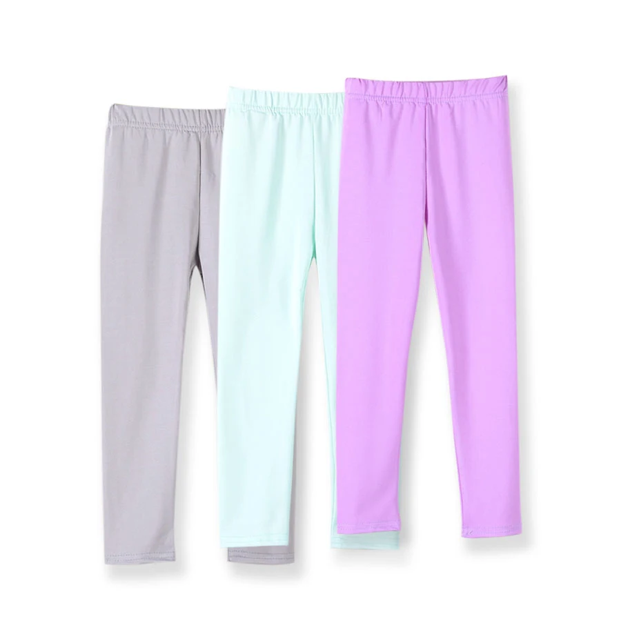 Modal Princess Girls Leggings Pants Children Kids Full Length Skinny Slim Spring Autumn Candy Color 3-12Y OEM Capris Solid