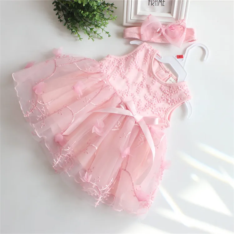 Для новорожденных девочек летний день рождения нарядное Тюлевое платье