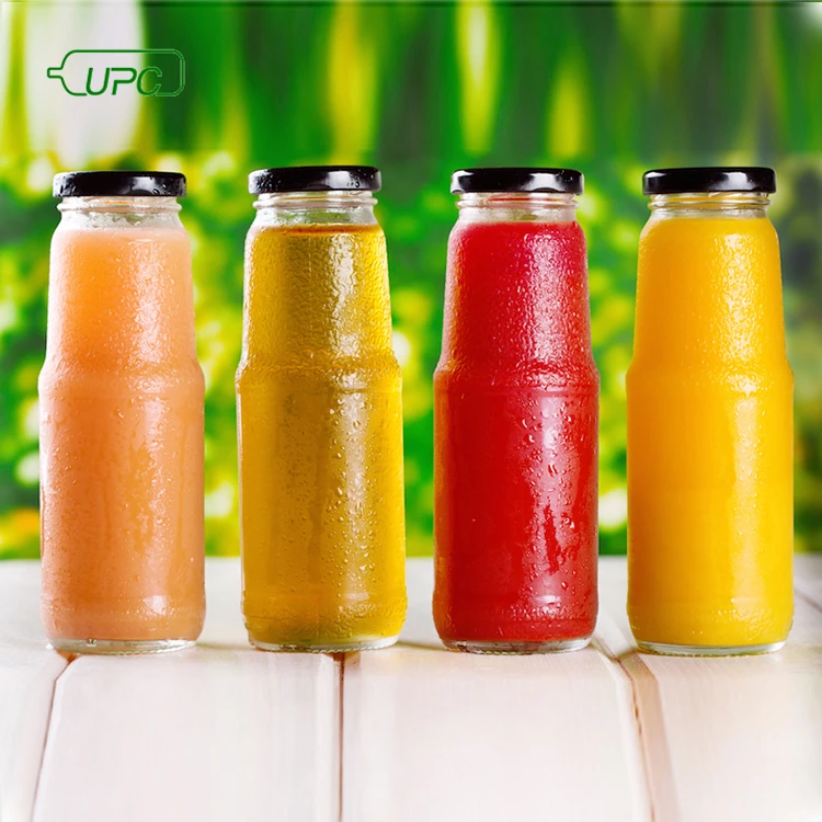 Transparent Lemon Drinking Water Juice Bottle 16oz 500ml Cheap Glass Milk Bottle 250ml 350ml Glass Juice Bottle for Beverage