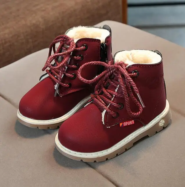 Breathable winter warm walking shoes casual boys girls baby boots