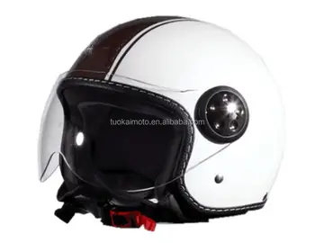 unique quality leather helmet motorcycle helmet ece clear visor Helmet