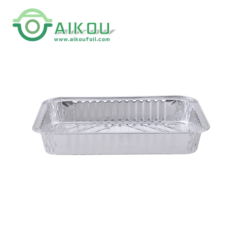 Rectangle Metal Box to Go Containers Meal Prep Microwavable Oven Safe Reusable Disposable Aluminum Foil Takeout Food Containers